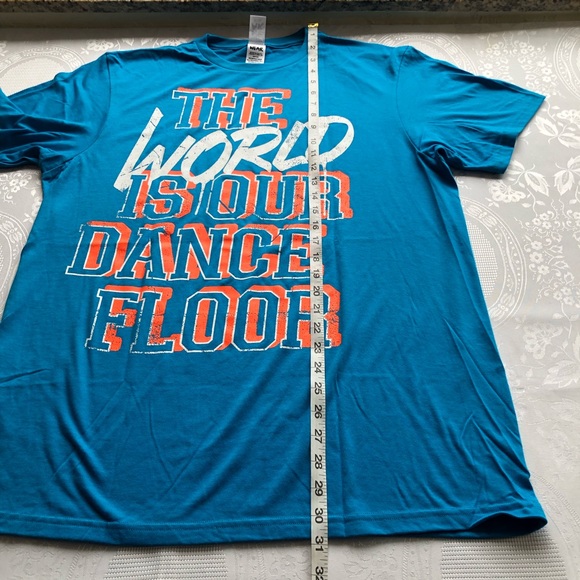 Zumba Wear Fitness Logo Graphics One Size Fits Most Blue T-Shirt Short Sleeves - Picture 9 of 15